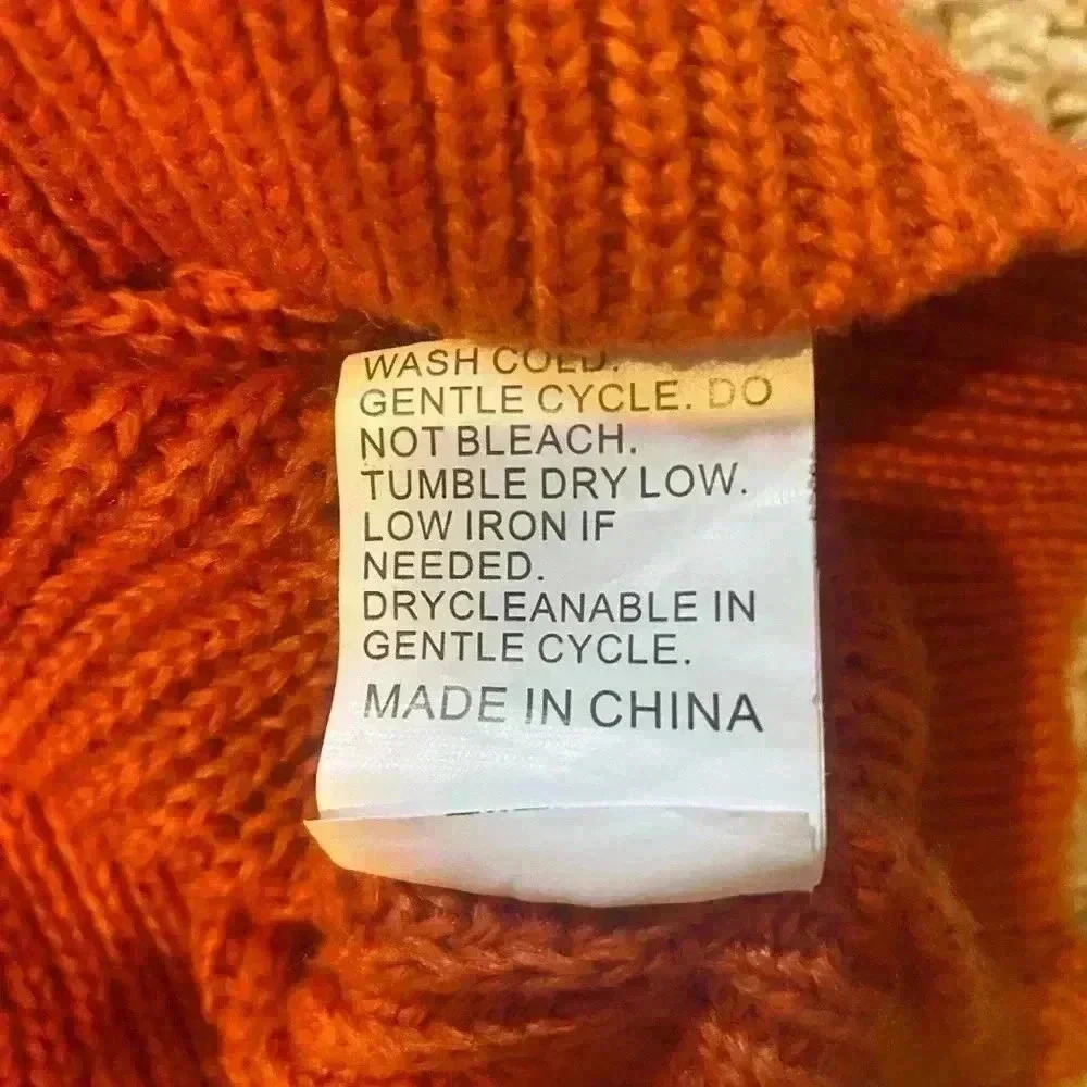 Pretty Garden Rust Balloon Puff Sleeve Cozy Knit Sweater Size M - Picture 11 of 12